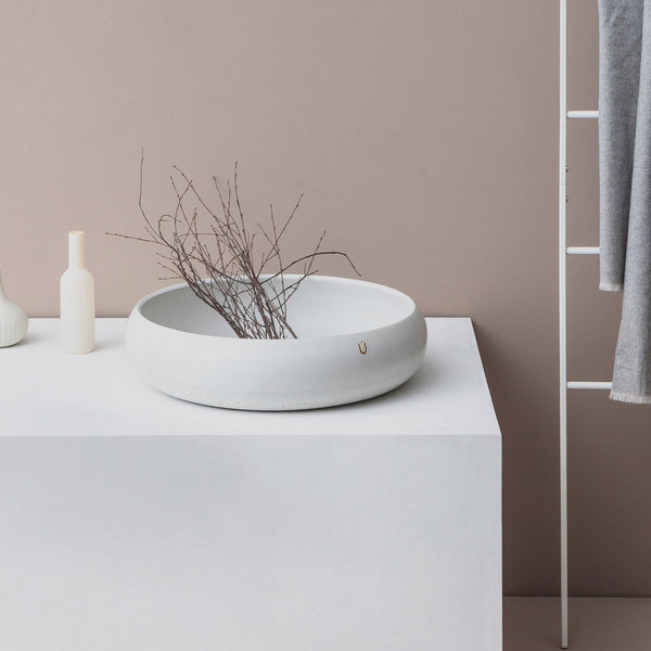Miza Concrete Accent Bowl White